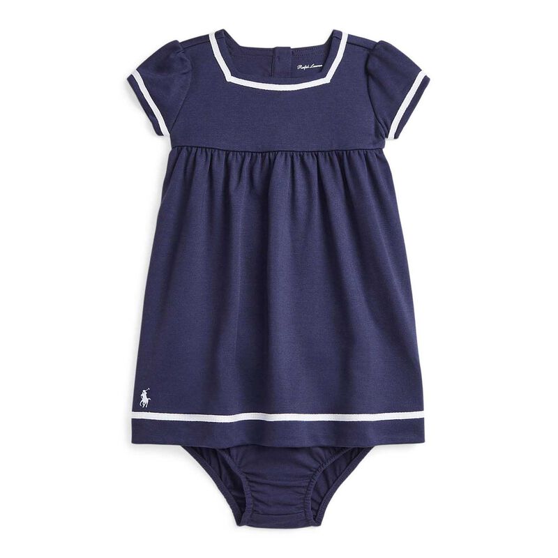 Ralph Lauren Striped Stretch Ponte Dress & Bloomer image number 0